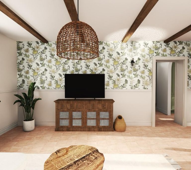 Remont domu jednorodzinnego - salon - Petrohouse