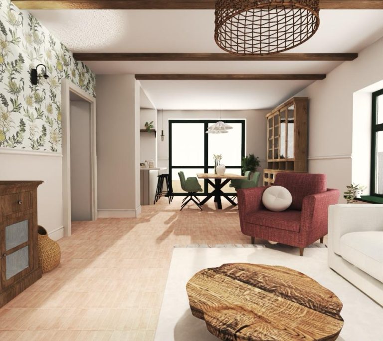 Remont domu jednorodzinnego - salon - Petrohouse