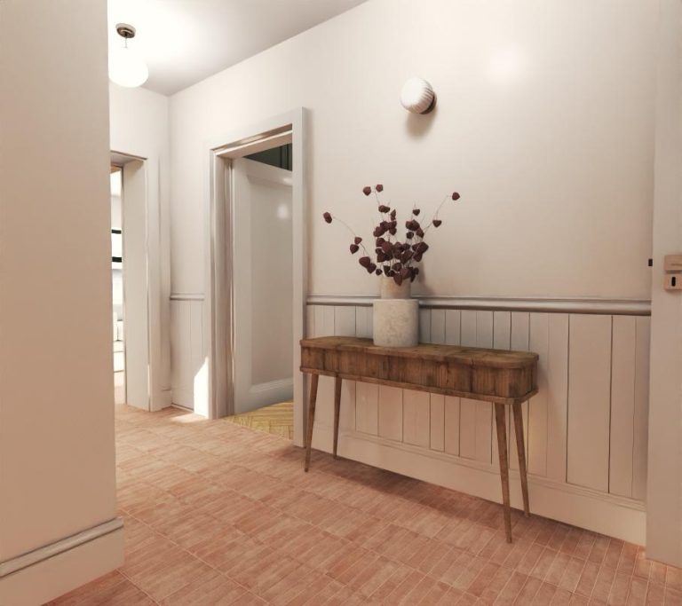 Remont domu jednorodzinnego - korytarz - Petrohouse