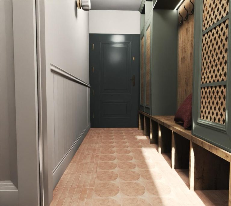 Remont domu jednorodzinnego - korytarz - Petrohouse